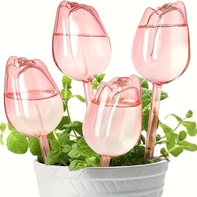 Pink Tulip Plant Automatic Watering Balls Suitable for Indoor and Outdoor Plants