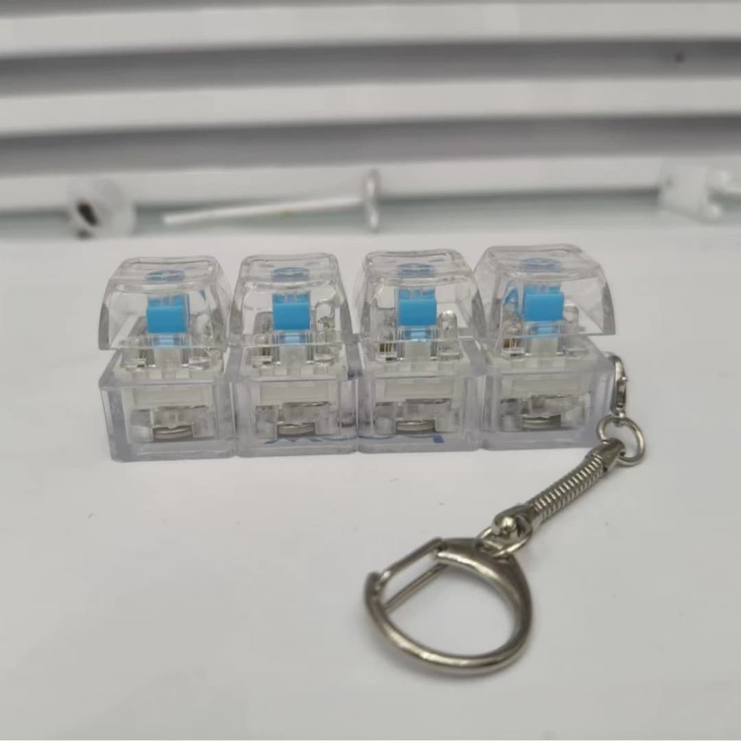 Stress Relief 4-button Shaft Tester Diy Keycaps Toy Finger Keycaps Work Office