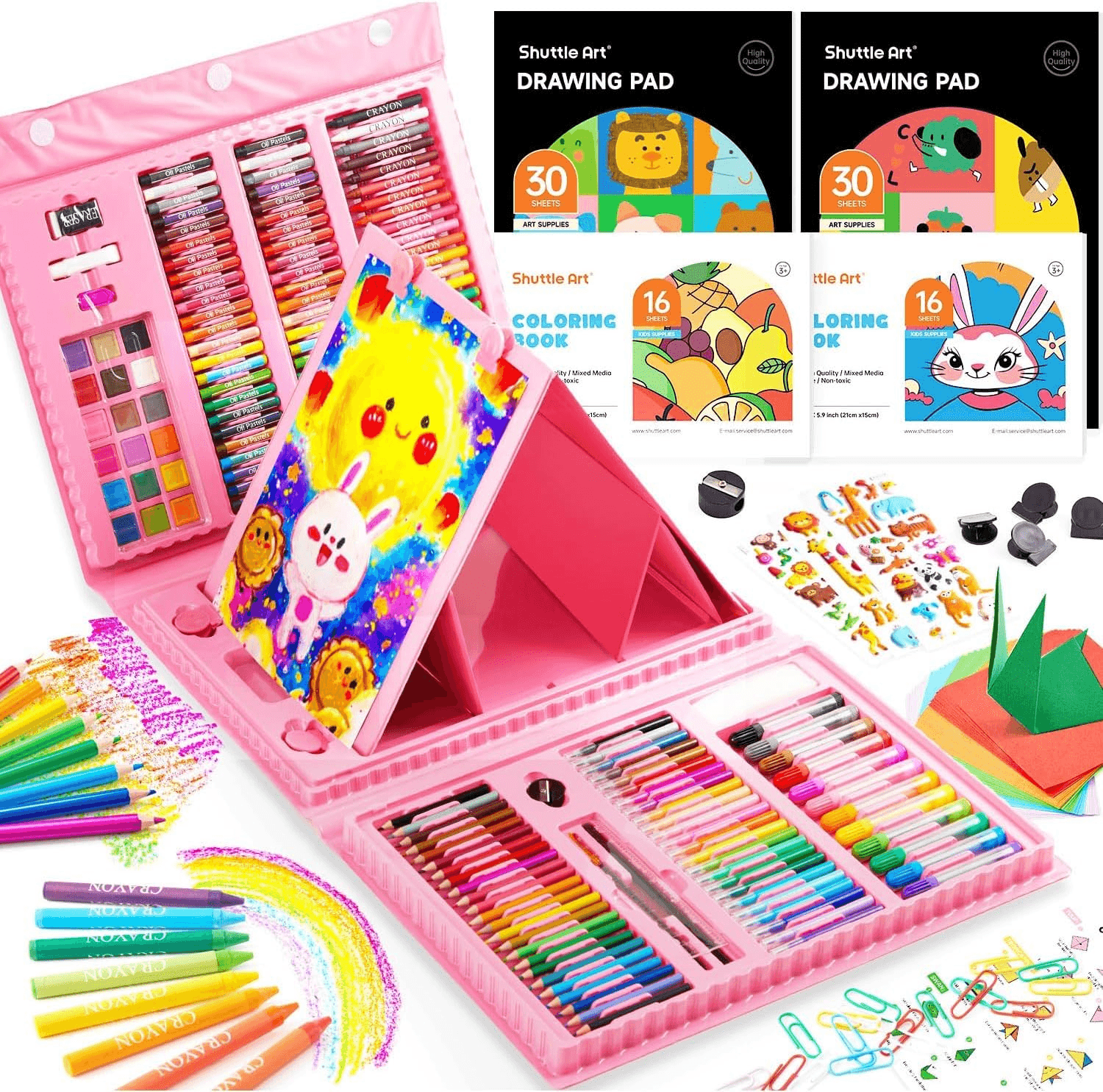 335-Piece Art Set for Kids| Ages 6-12 - Includes Colouring Books| Pencils| Paste