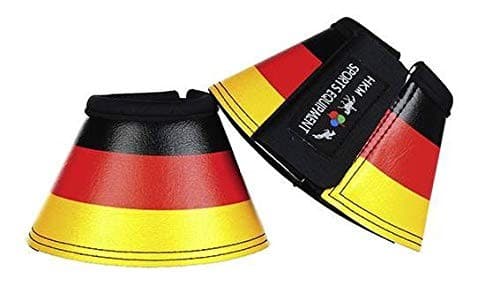 Hkm Basics: Overreach Boots -Flags- / Equitazione NEW