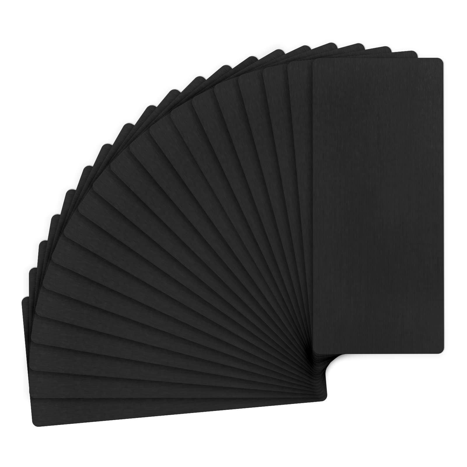 20-Pack Anodized Aluminium Laser Engraved Metal Plate 2x1x0.03\"