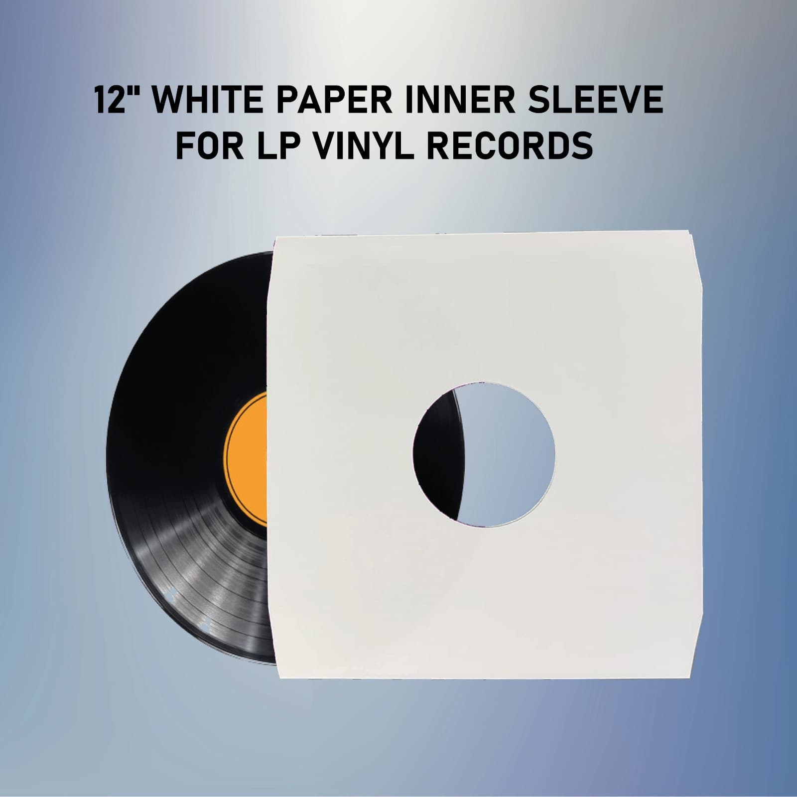 12\" Paper White Black Record Inner Sleeves Variations