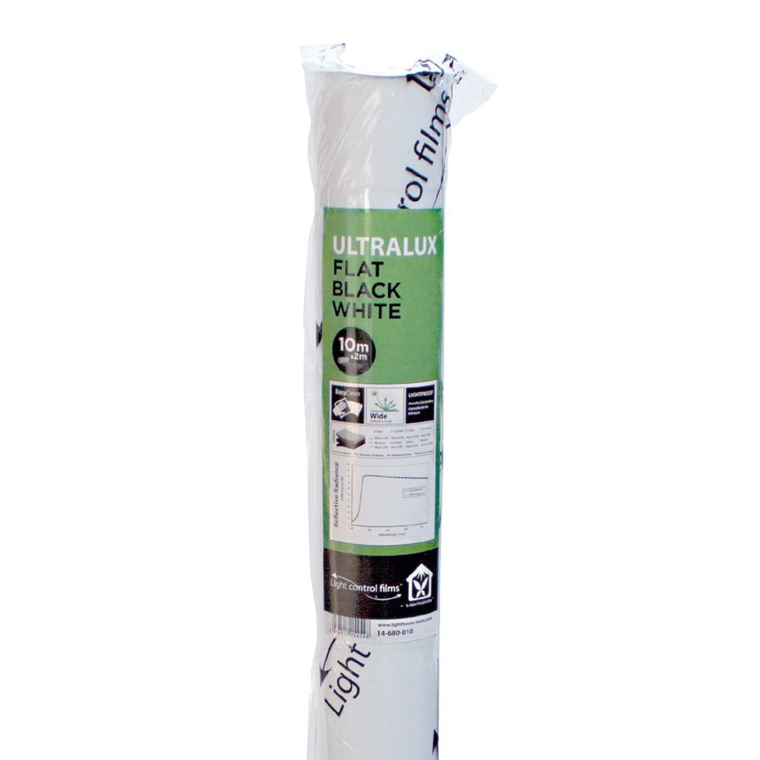 LightHouse ULTRALUX Flat Black White Reflective Foil 125µm (2x10m)