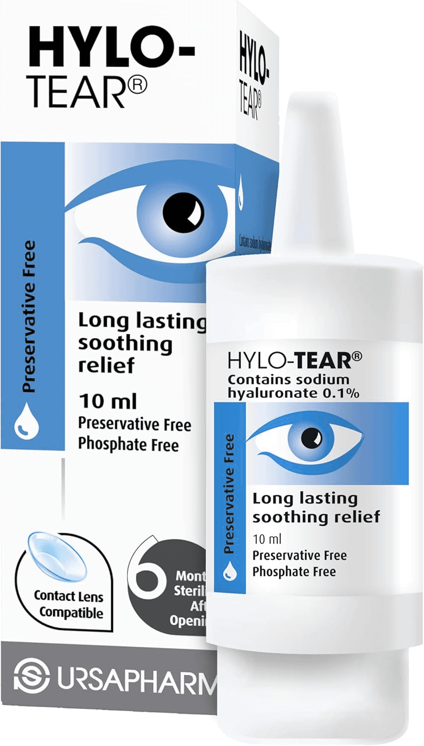 HYLO Tear – Preservative Free Eyedrops – Sodium Hyluronate 0.1%- Eye Drops to Lu