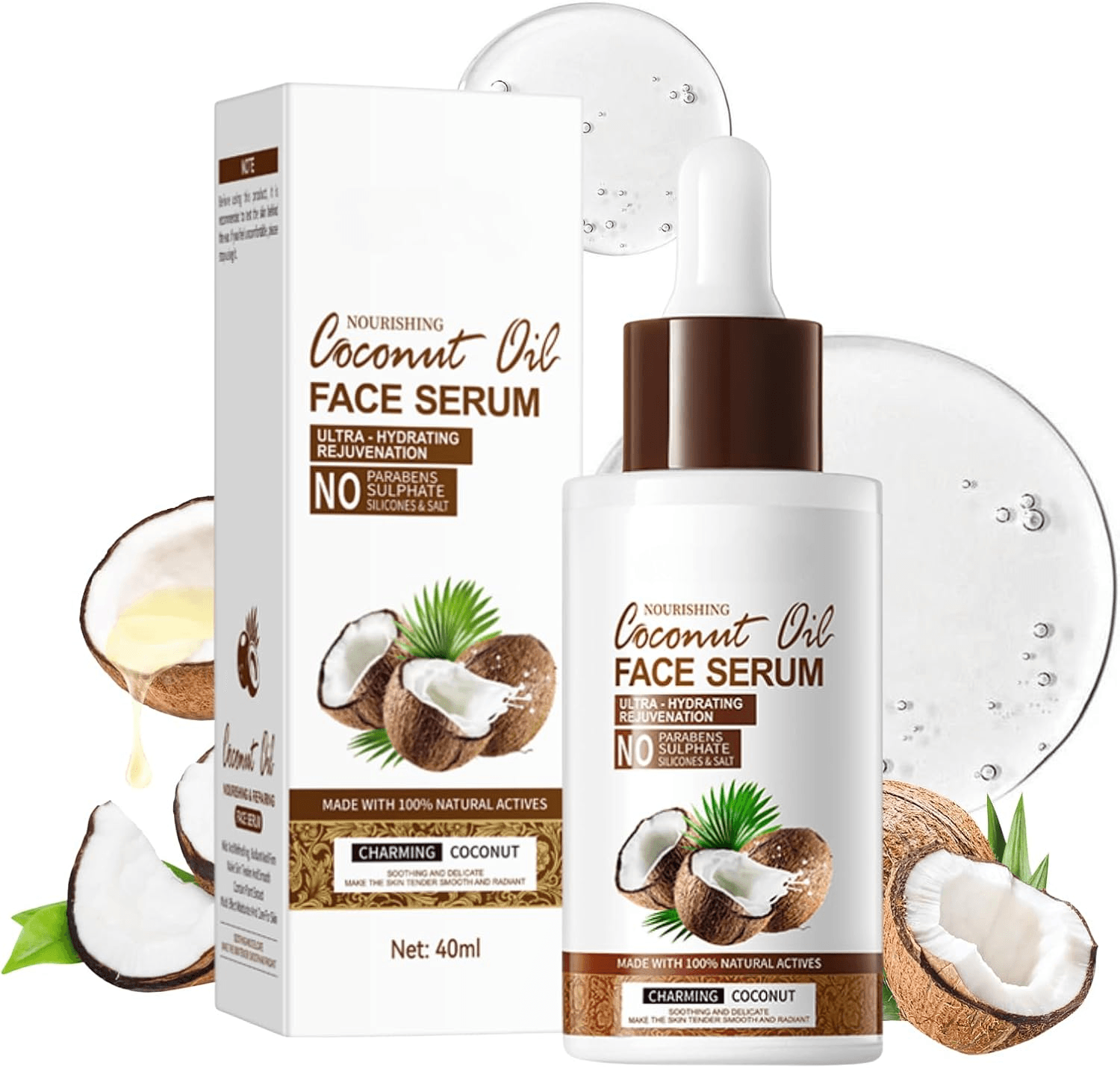 Coconut Oil Serum for Face - Hydrating and Soothing Facial Serum - Deep Nourish Fa