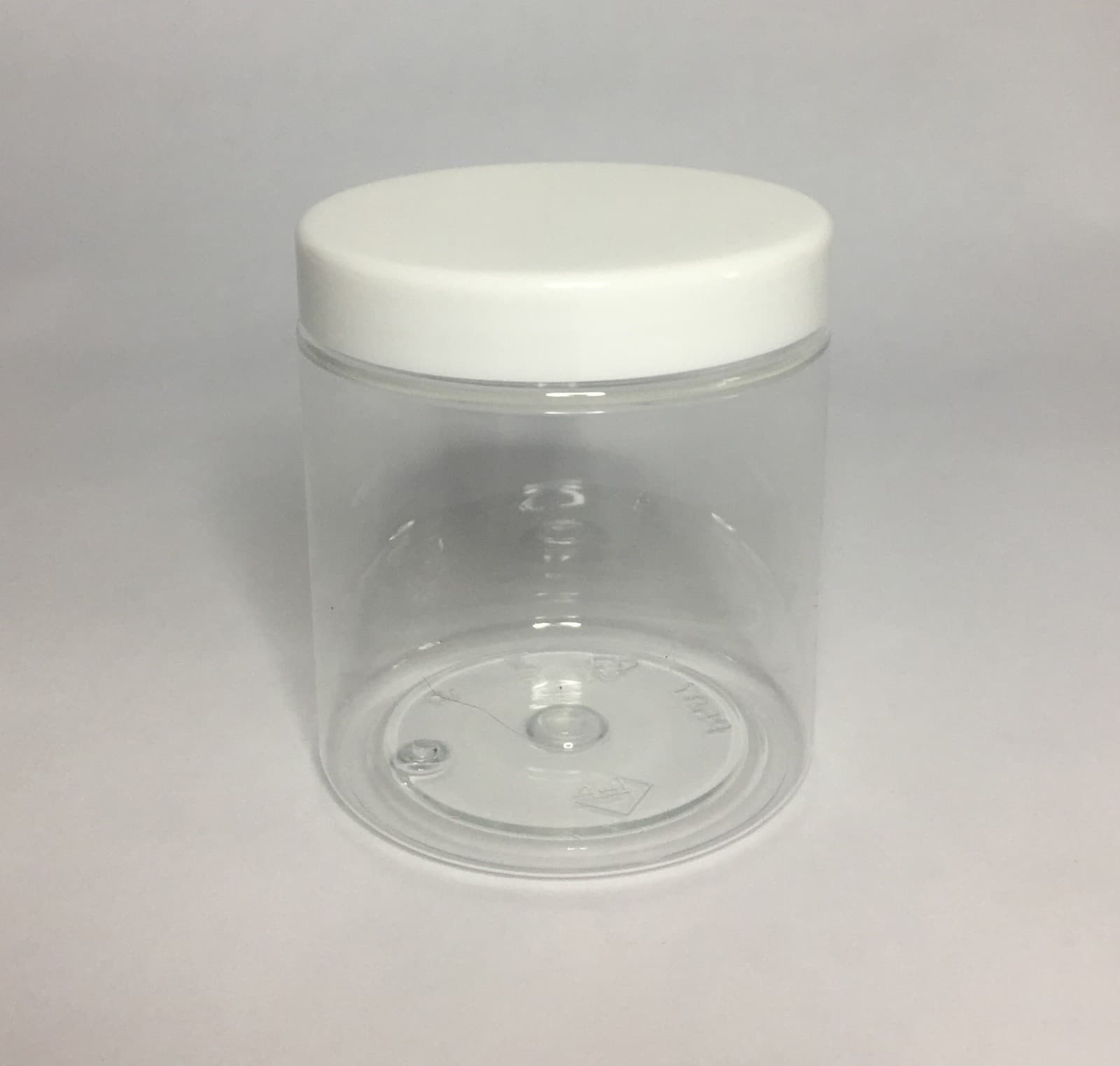 250ml Clear Plastic Jars With White Plastic Screw On Lid *ANY AMOUNT*