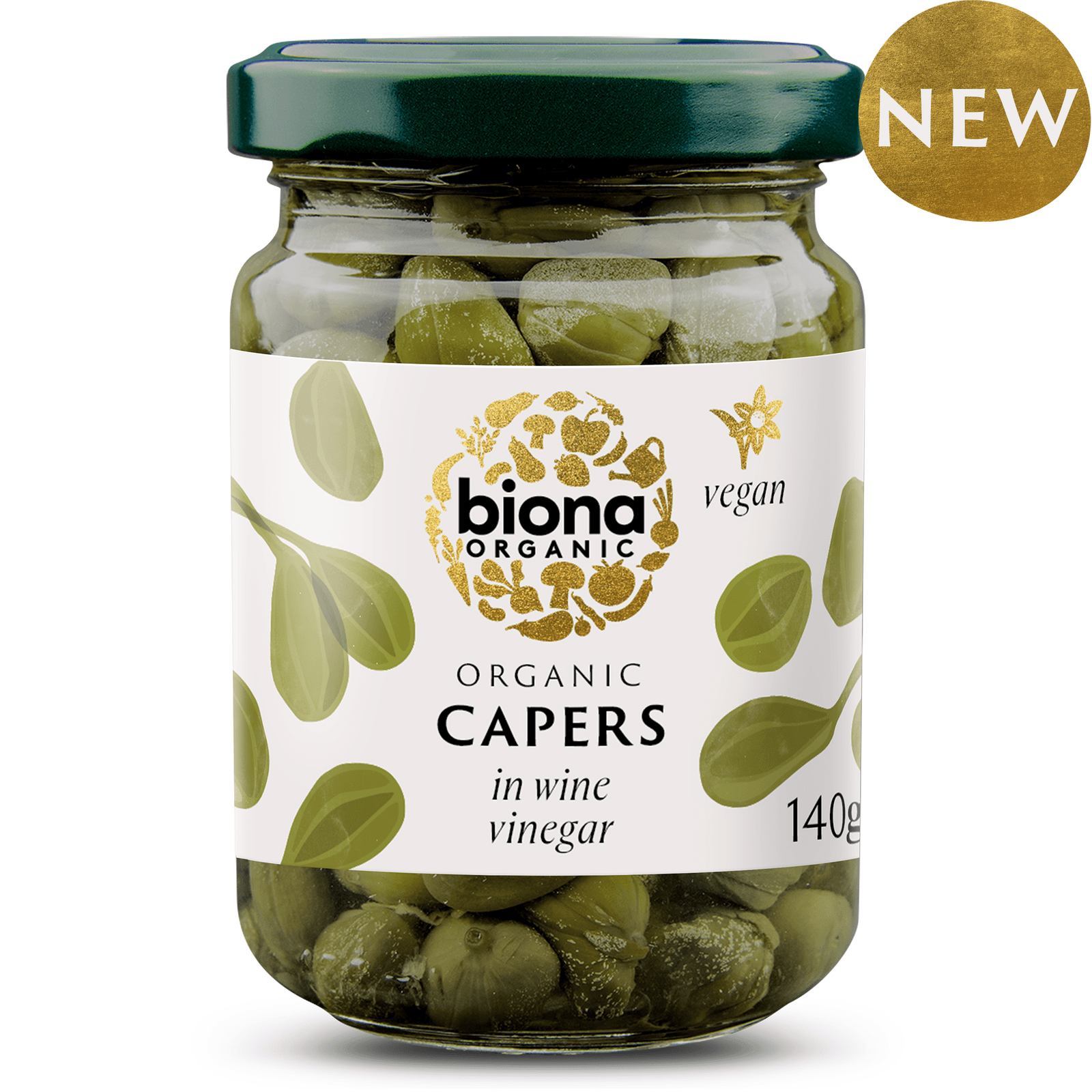 Organic Capers in wine vinegar - 140g - Biona
