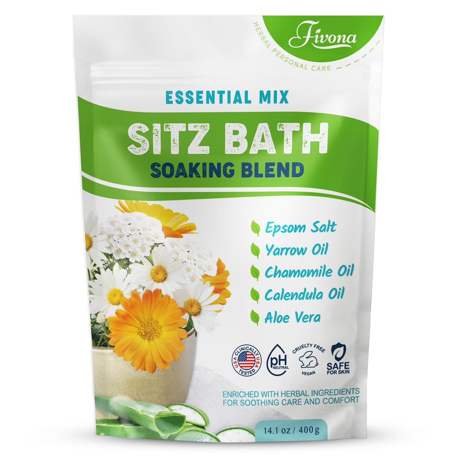 Hemorrhoid Care Postpartum Care Bartholin Cyst Relief - FIVONA Sitz Bath Salt