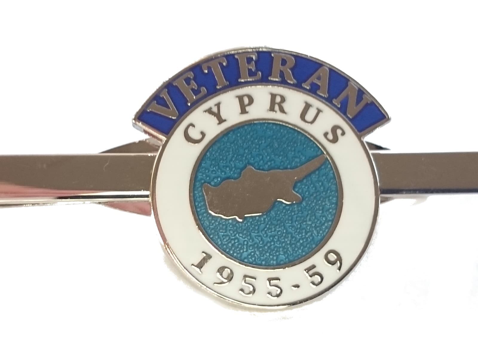 Cyprus Veteran Tie Clip Military Slide Pin