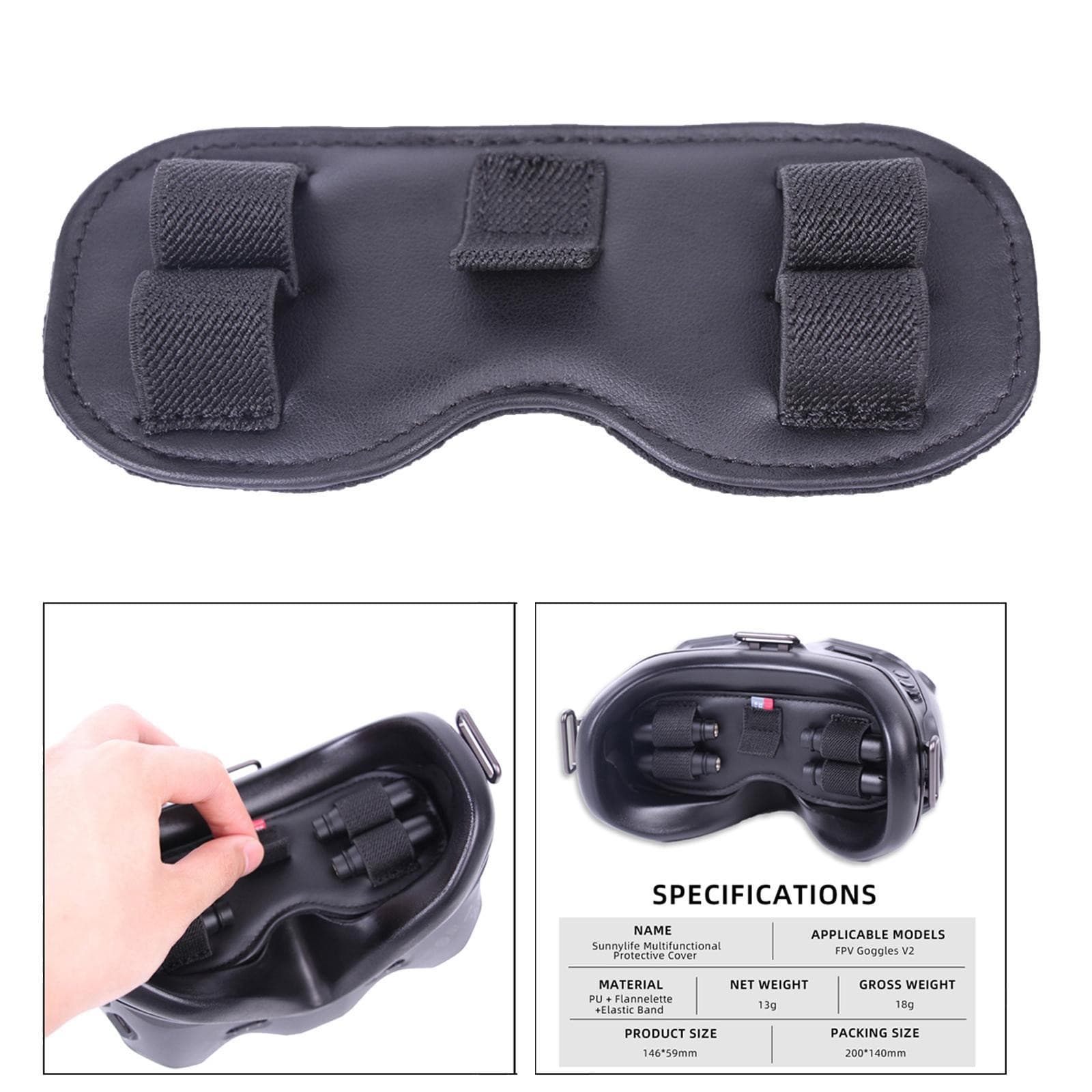 for DJI  Video Goggle Protection Cover Antenna SD Card Storage Dustproof
