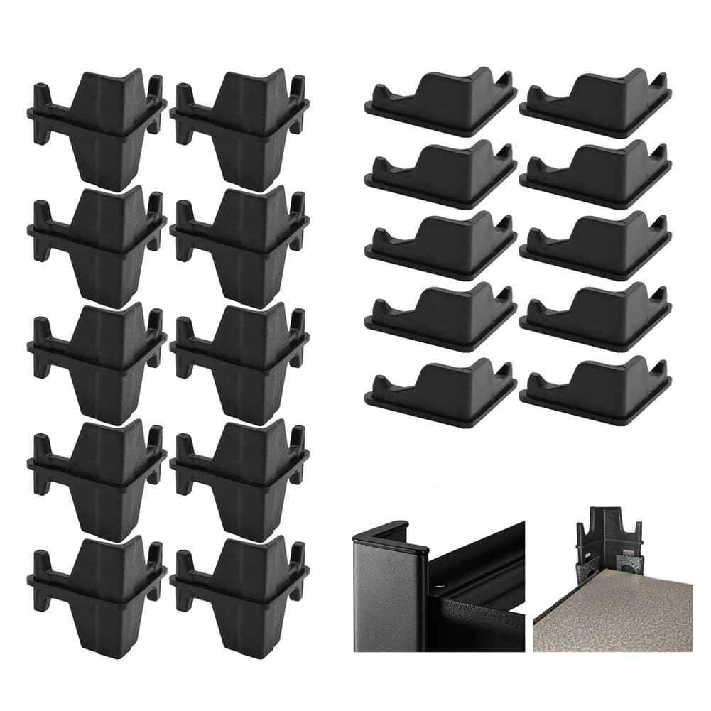 20PCS Post Inserts Connectors for Shelf Heavy Duty Shelving Unit - Plastic,1451 view 2