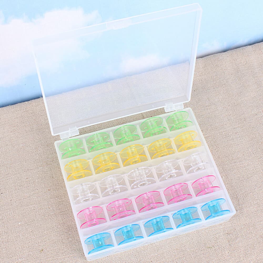 3 Pcs Bobbins Case Organizer Sewing Machine Accessories Jewelry Storage Spool view 2