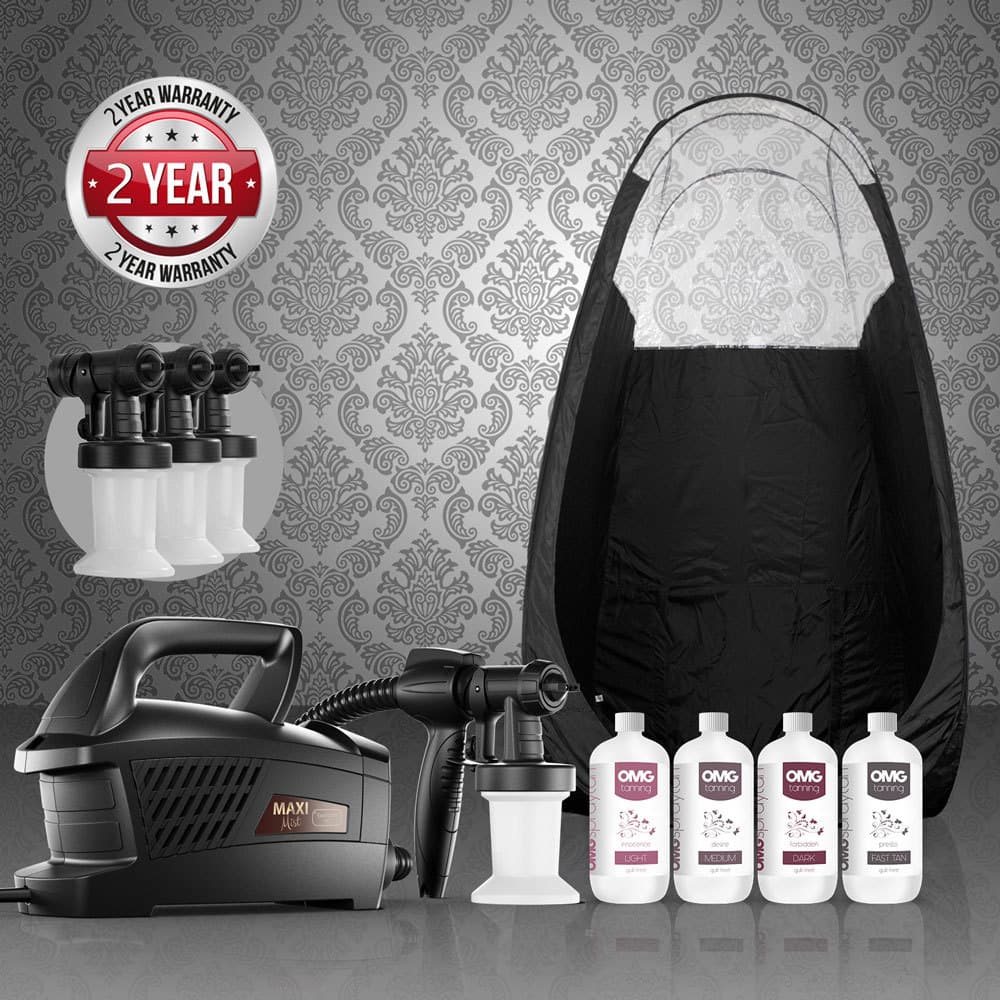 Maximist Evolution TNT Spray Tan Complete Kit + Pop-Up Tent + OMG Solution x 4