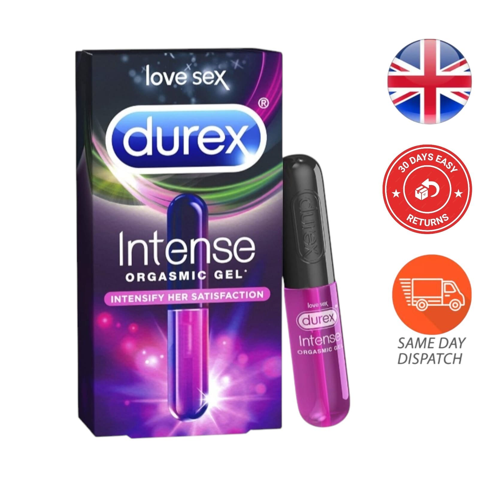 Durex Intense Orgasmic Clitoral Stimulating Gel for Women 10ML Sex Lube Discreet