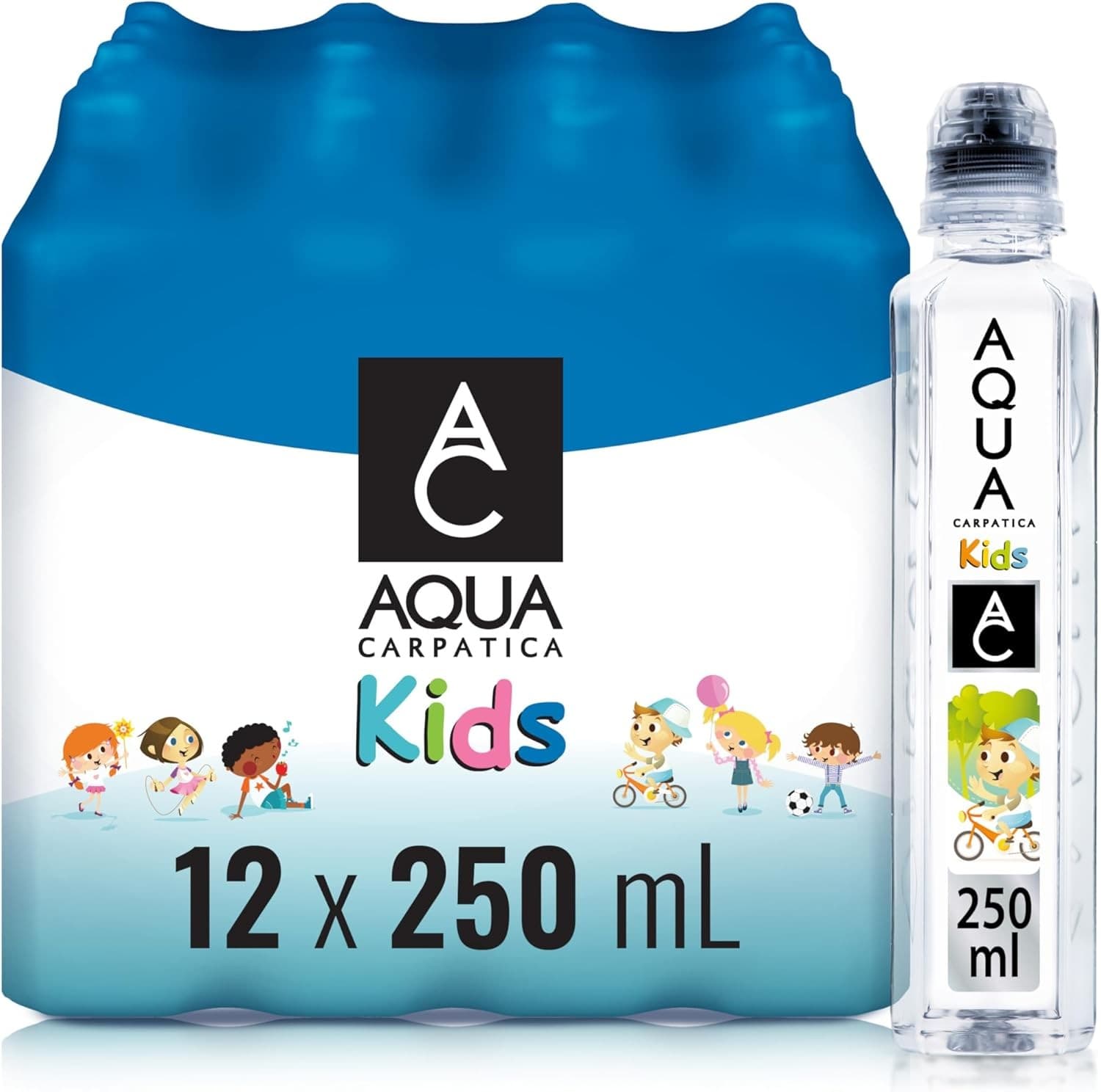 AQUA Carpatica Kids 250mlx12 - Pure Natural Still Mineral Water for Children wi
