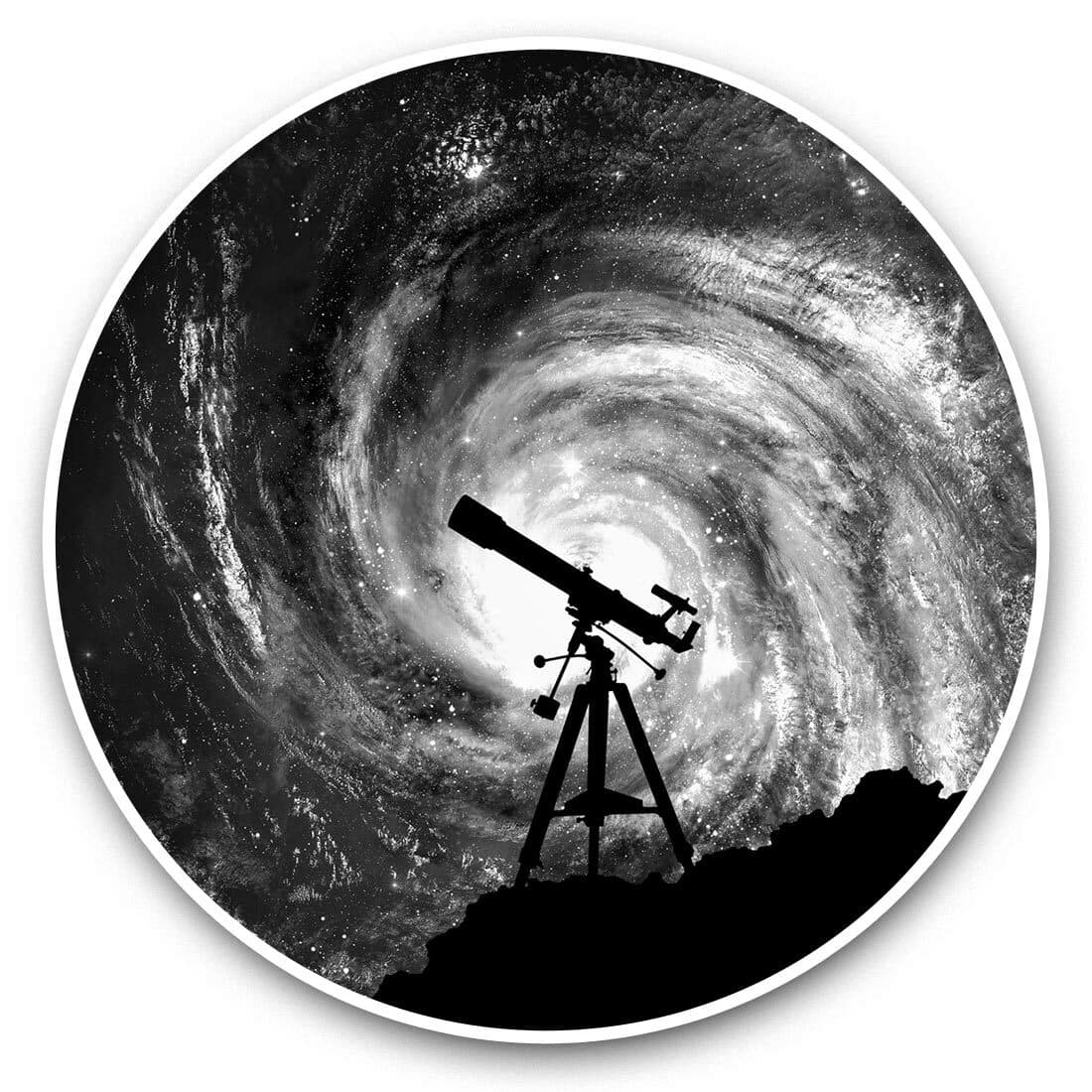 2 x Vinyl Stickers 30cm (bw) - Astronomy Telescope Space NASA  #40895