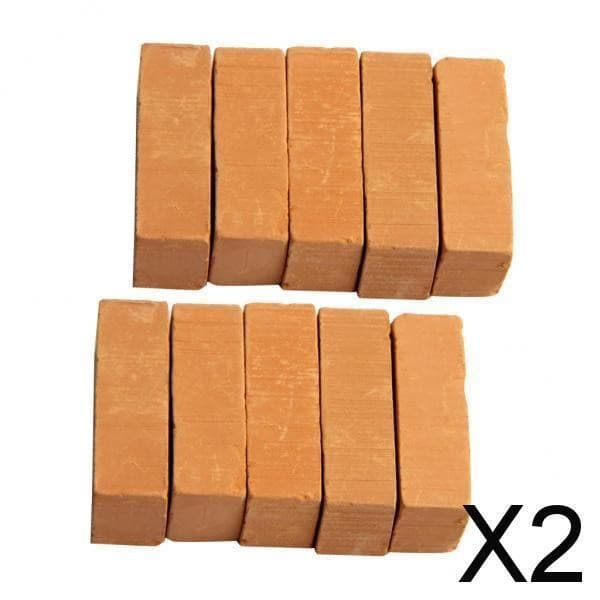 2 x 10pcs Model Porcelain Brick Red for Floor Building