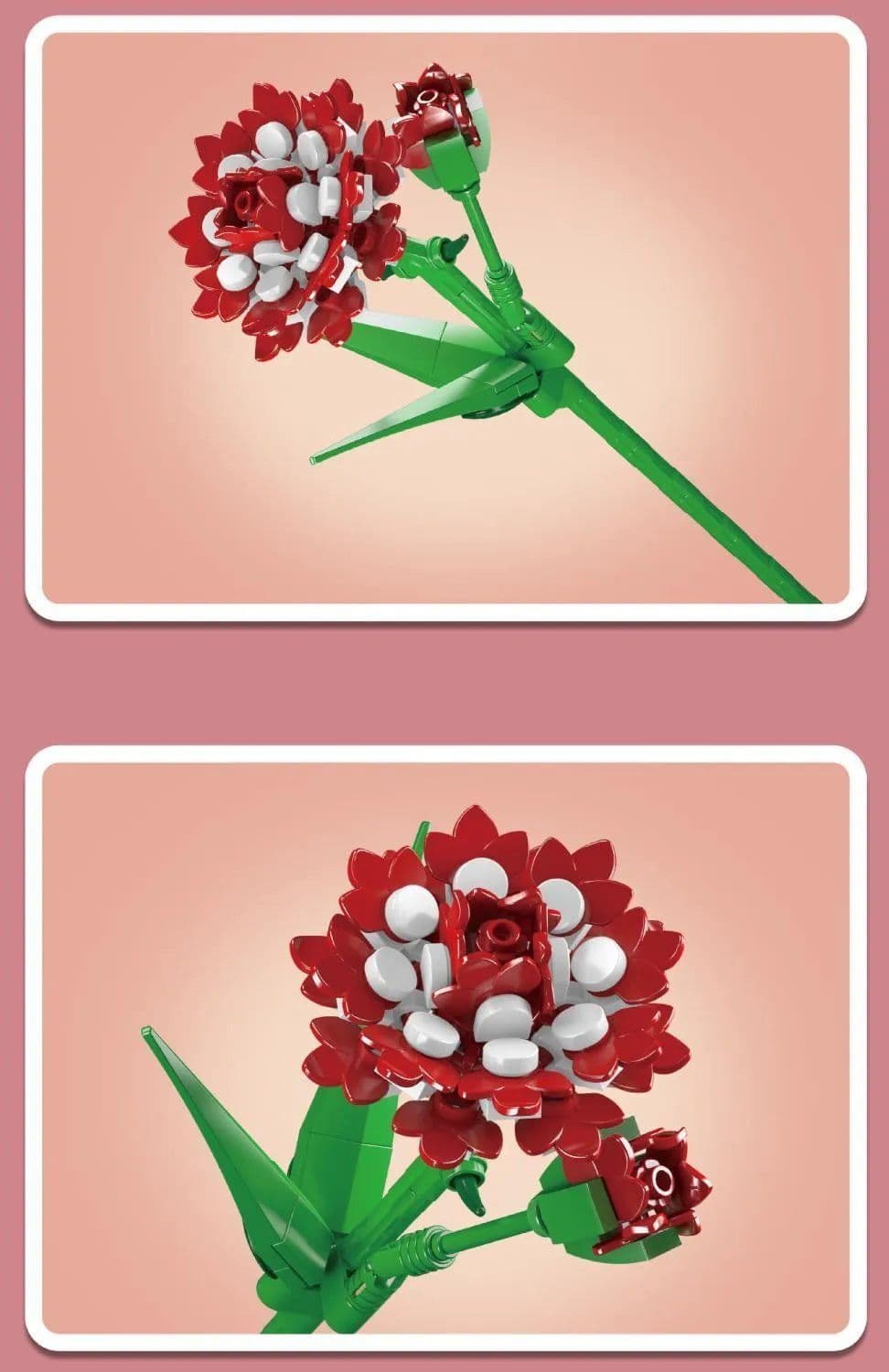 Mould King 24010 Carnation Flower Decor Building Set 116 PCS view 2
