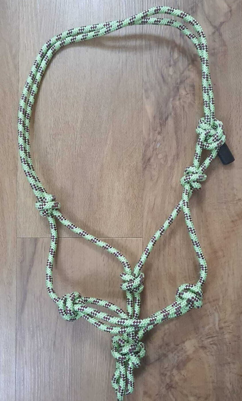 Hand Made Rope Halter Knotted Nylon Headcollar Parelli Horse/Donkey/Cows VEGAN