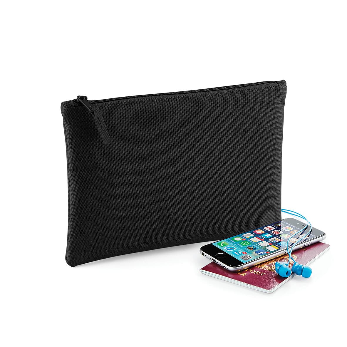 BAGBASE PLAIN GRAB POUCH Phone Mini iPad Bag Makeup Pouch Kids School Zipper Bag