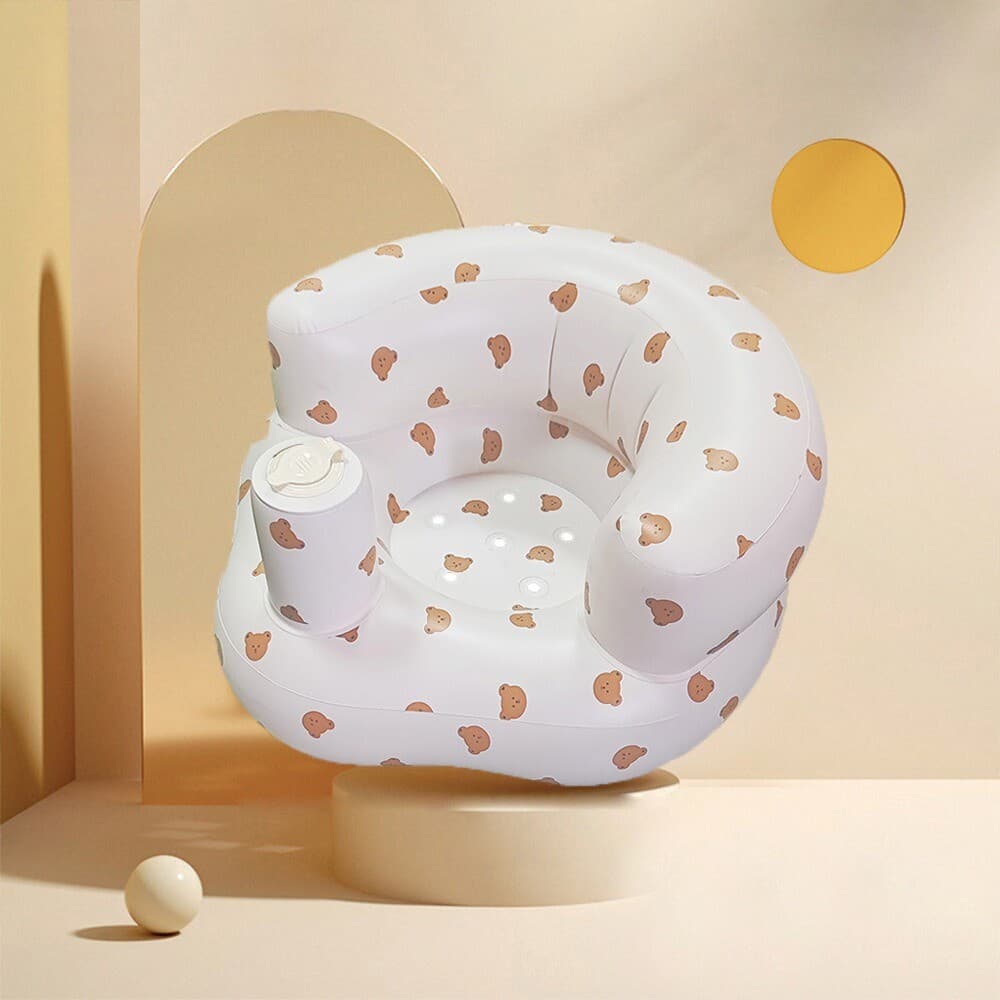 Inflatable Baby Seat for Baby 3-36 Months,Built in Air Pump Children Baby Sofa