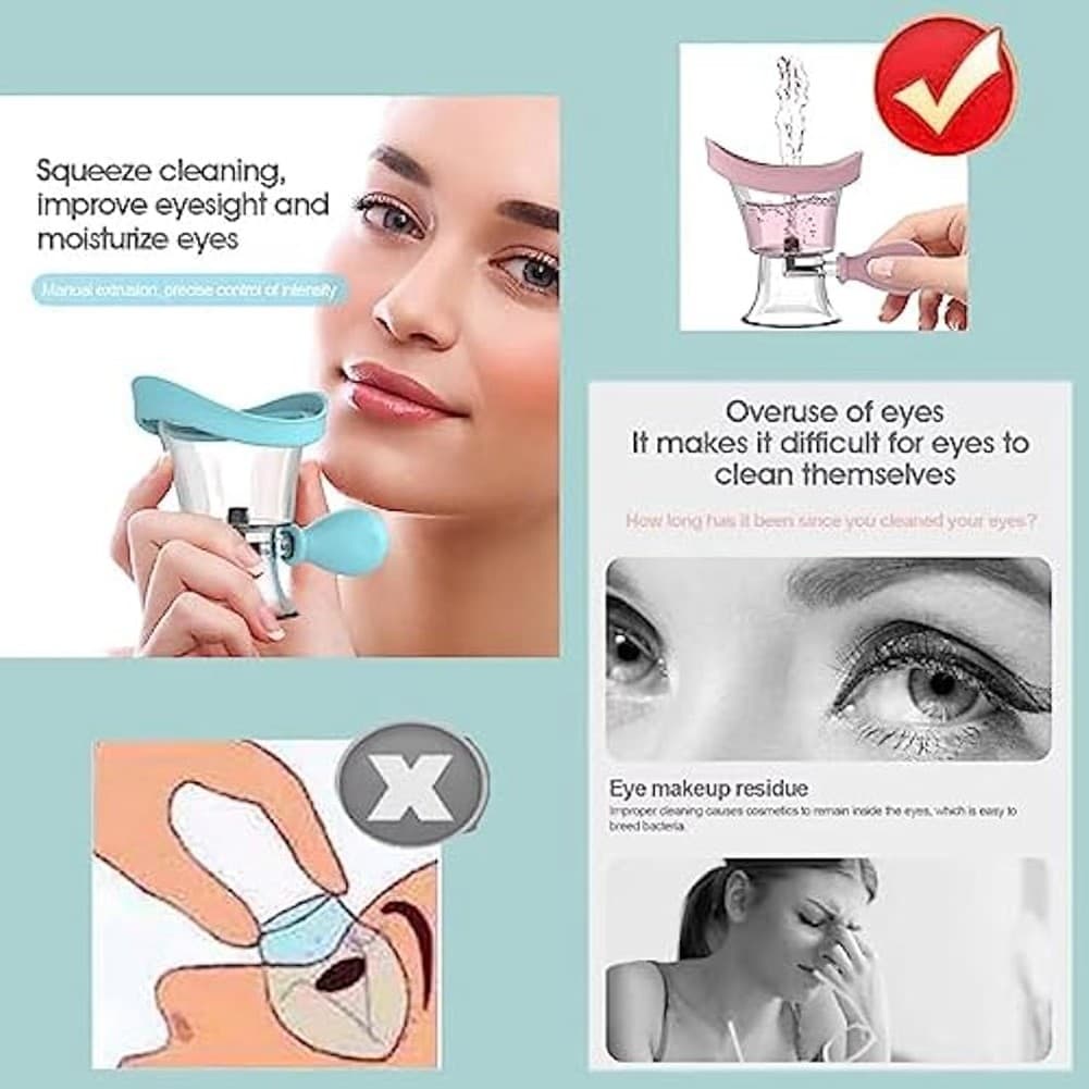 2Piece Eye Wash Cup| Eye Wash Cleaner Kit Silicone Eye Bath Cup Eye Rinse W1R8 view 2