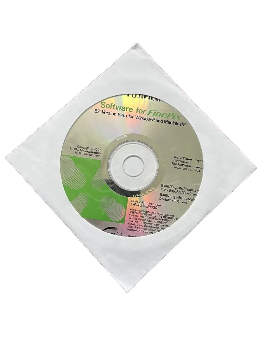 FUJIFILM SOFTWARE FOR FINEPIX BZ VERSION 5.4a FOR WINDOWS and MACINTOSH DISC