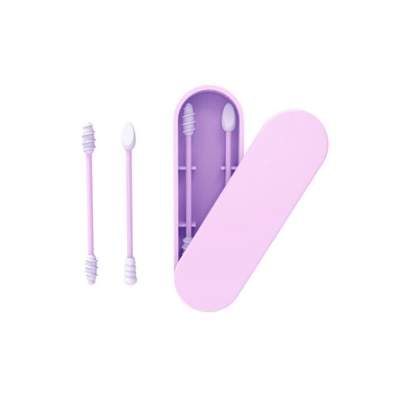 4/2Pcs with box of Cotton swabs Reusable ear care kit with double ended spiral