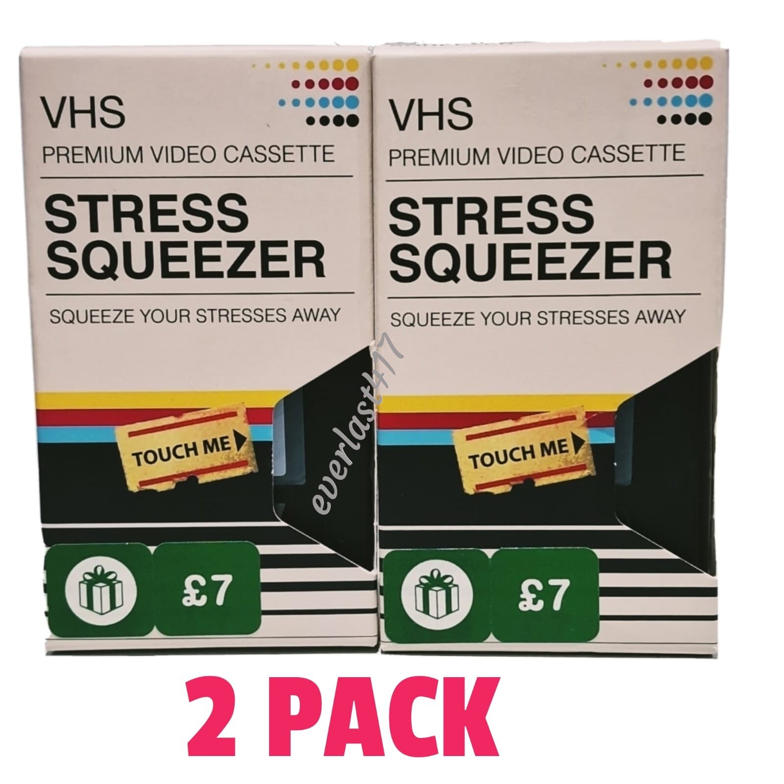 VHS Premium Video Cassette Stress Squeezer| Brand New| 2 Pack as Pictured