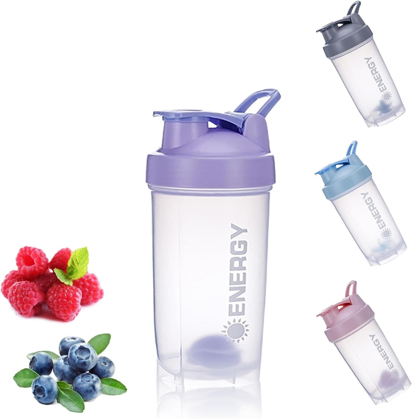 Protein Shaker Cup with Mixer Ball Gym Shaker Bottle BPA Free| 500 Ml(Grey)