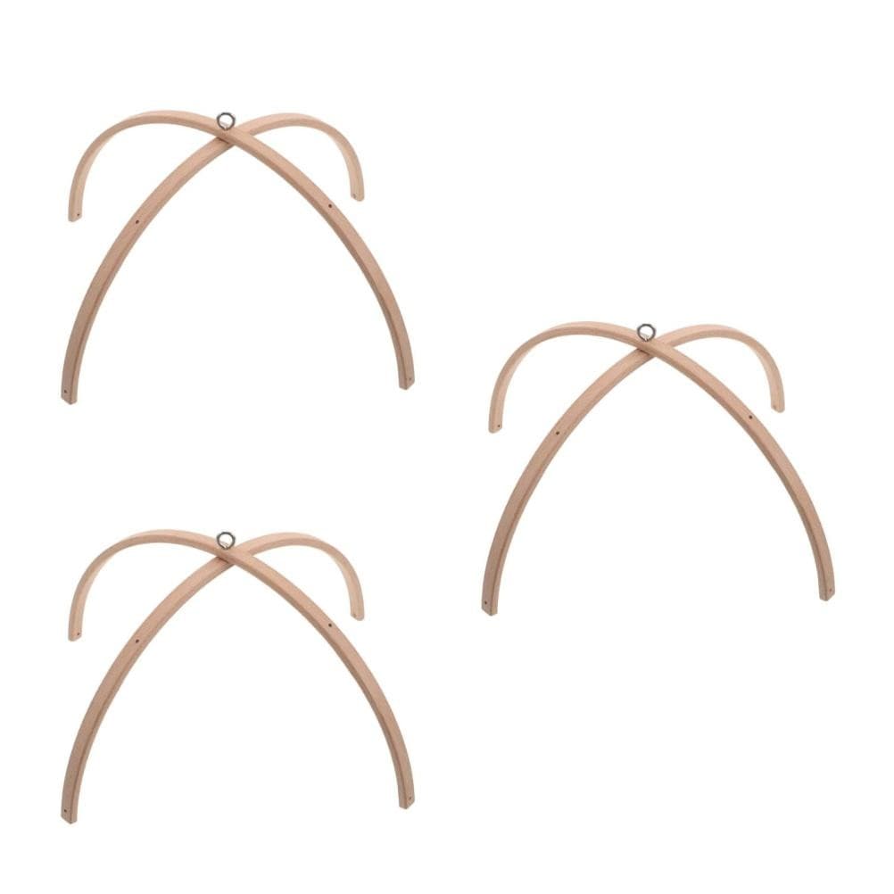 3pcs Wooden Mobile Frame for Nursery - DIY Mobile Crib Bed Bell Frame -