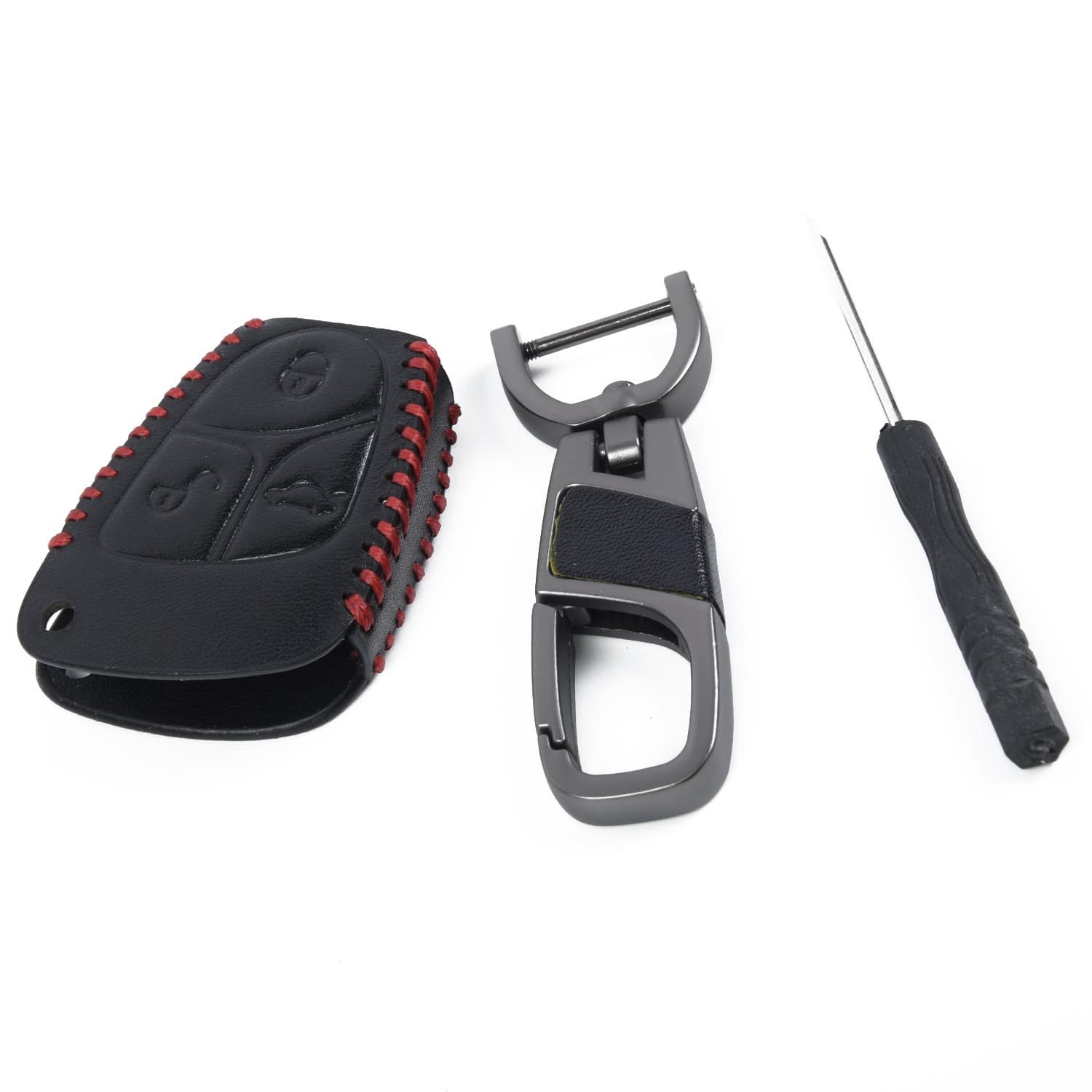 for smart Leather Car Key Set 3 Buttons For B for C E S ML-class SLK for clk