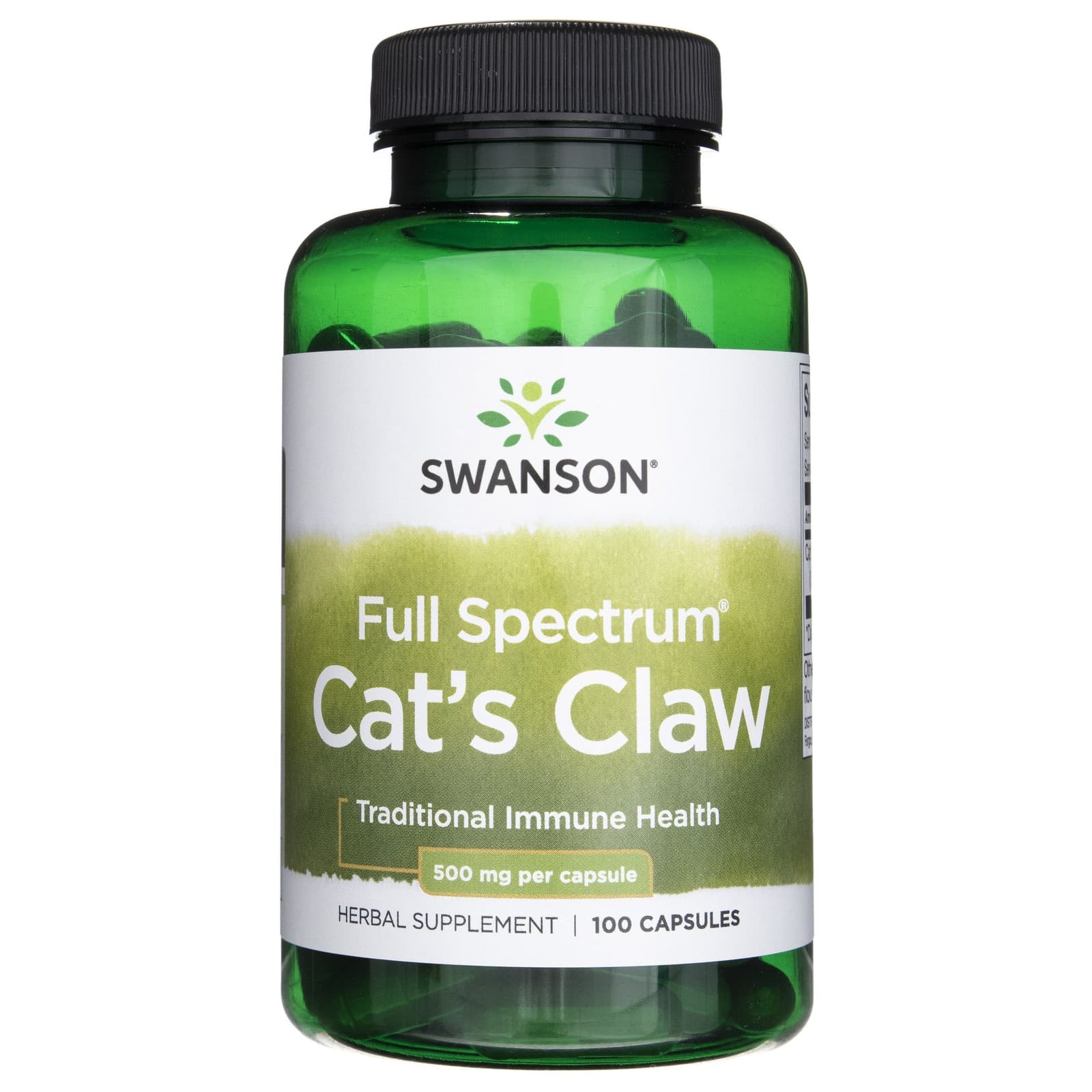 Swanson Cat's Claw 500 mg| 100 capsules