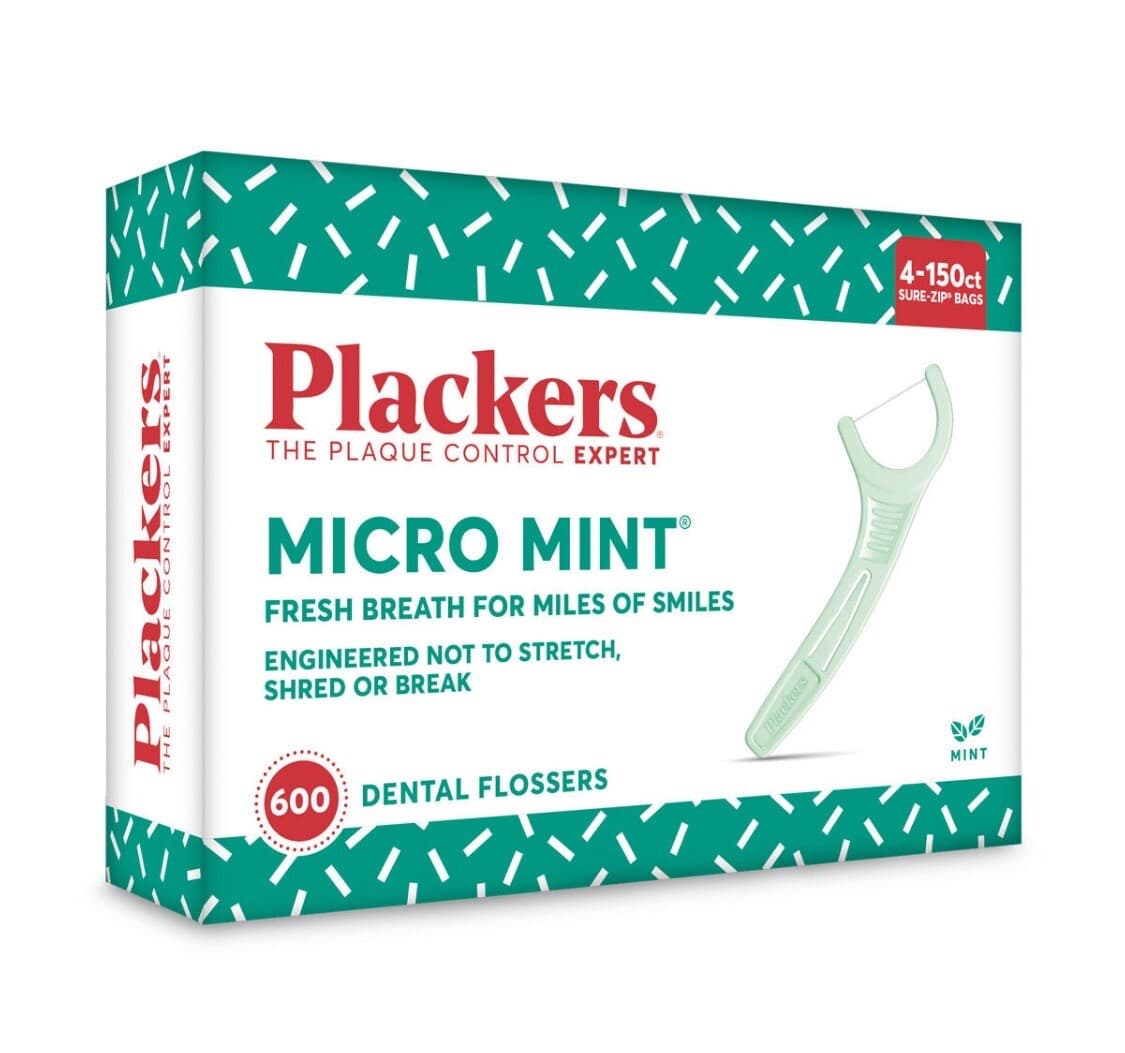 PLACKERS Micro Mint DENTAL FLOSSERS Bargain 600 Pack FRESH BREATH Toothpick New