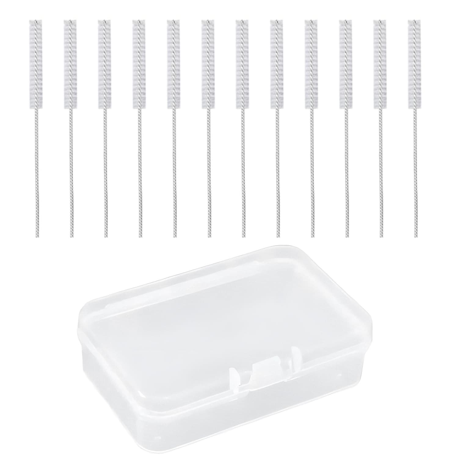 12 Pieces Hearing Aid Cleaning Brushes| Earpiece Earmold Vent Cleaner| White