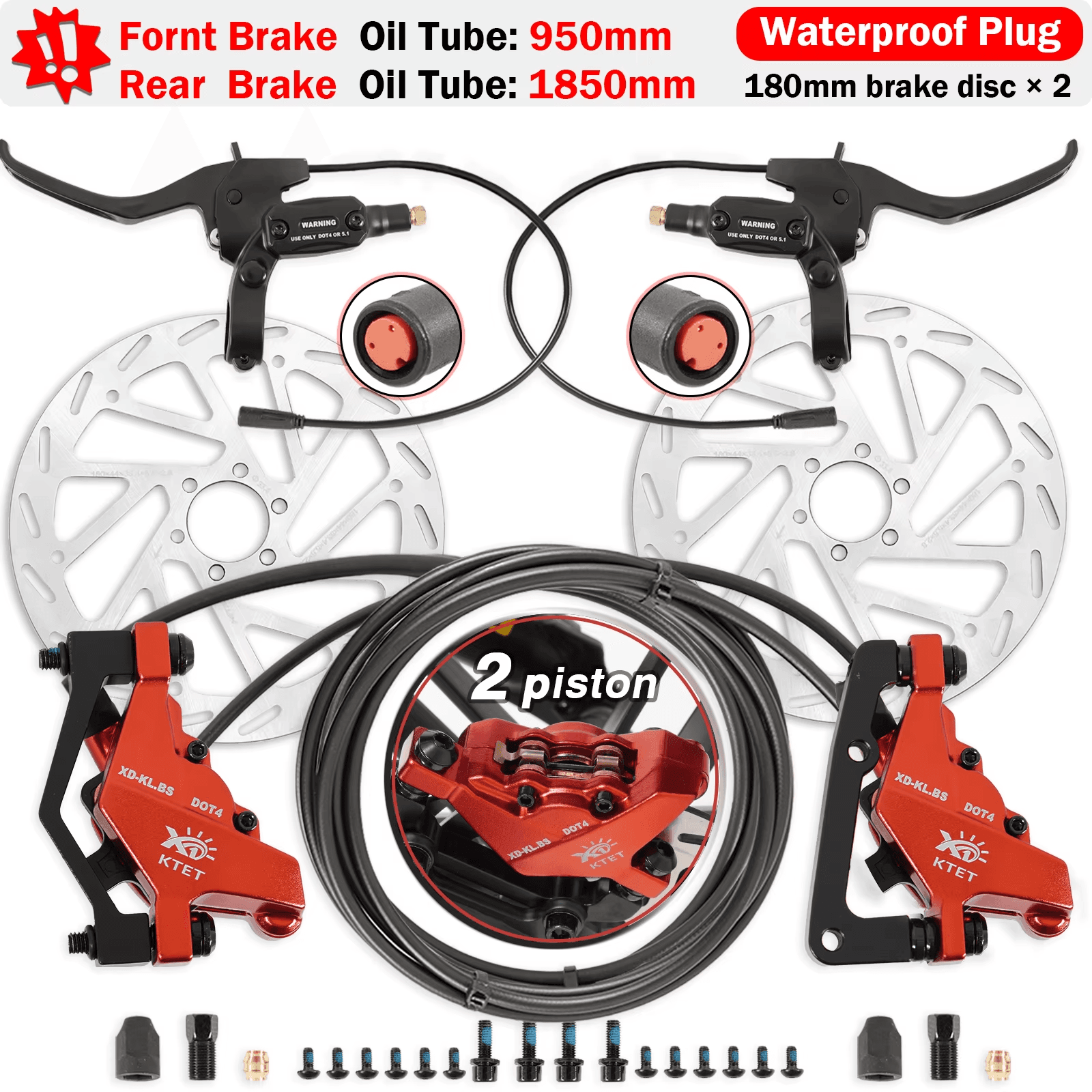 Electric Bicycle Hydraulic Disc Brake Kit Ebike Power Cut off Brake Level Bicycl