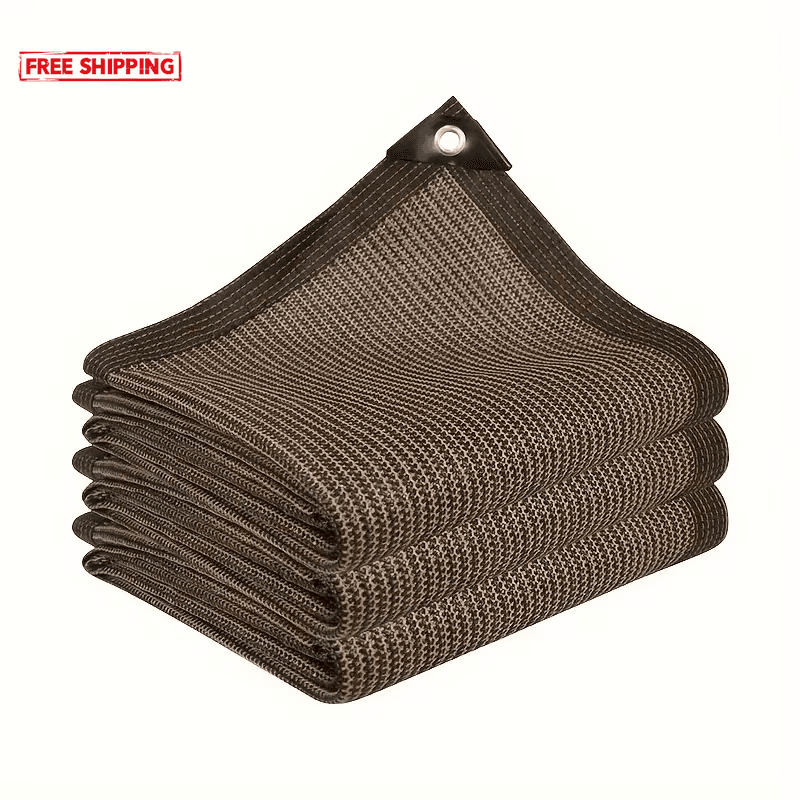 Beige Sun Shade Cloth Mesh UV Protection Garden Greenhouse Terrace Cover UK