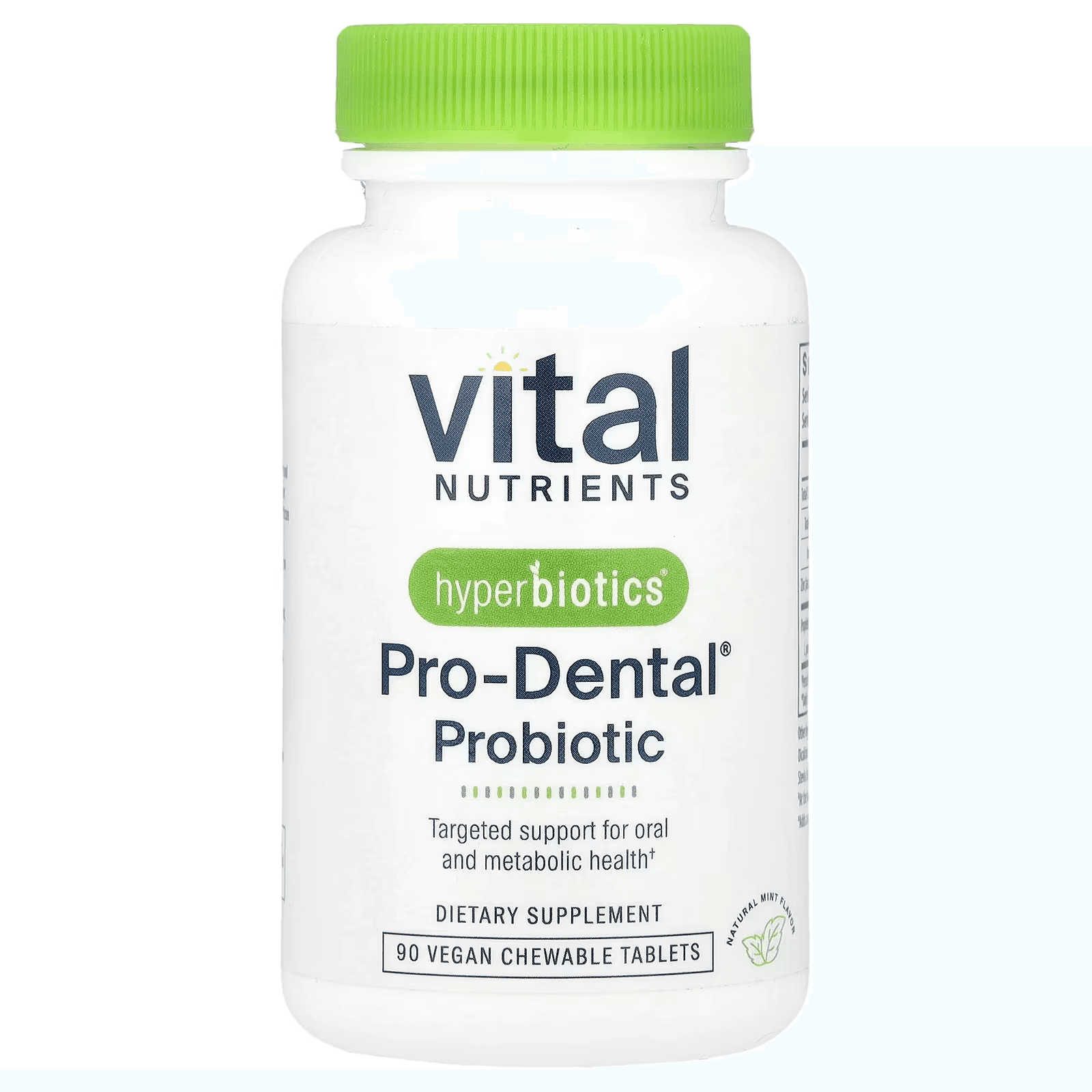 Vital Nutrients| Hyperbiotics| Pro-Dental Probiotic,Mint,90 Chewable,Exp:09/2027
