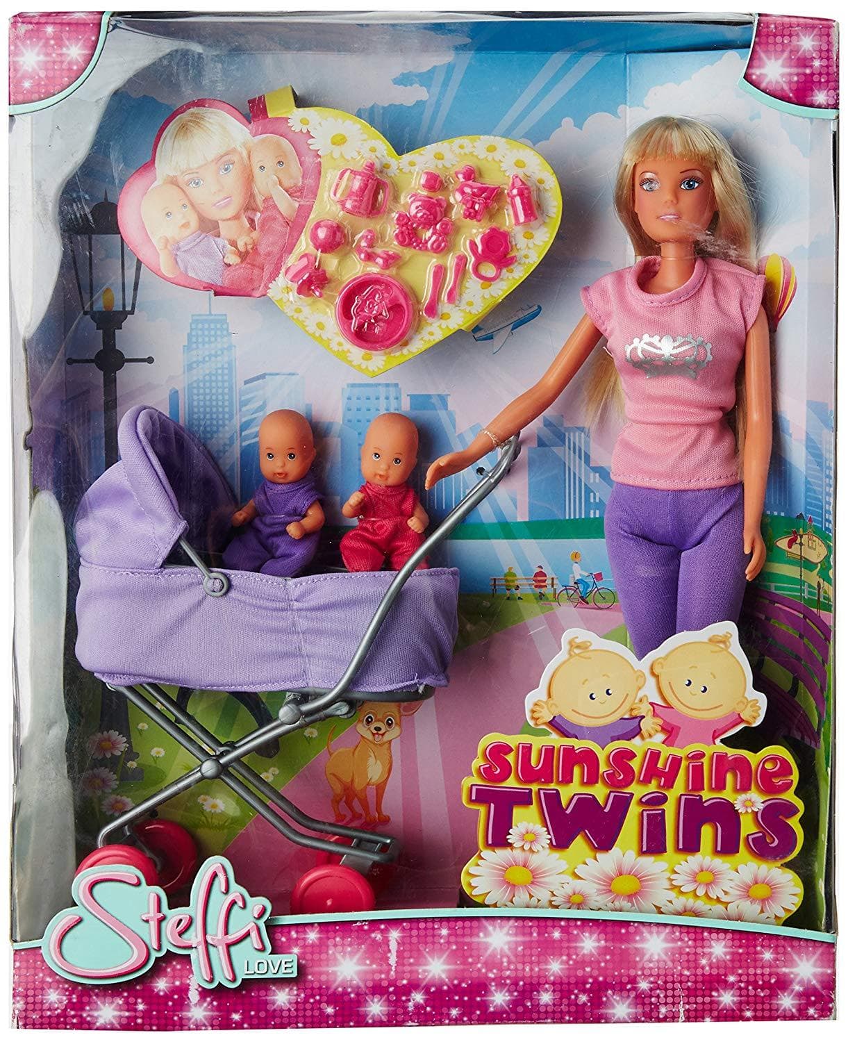 Steffi Love Doll With Twins + Accessories And Twin Stroller Sunshine view 2