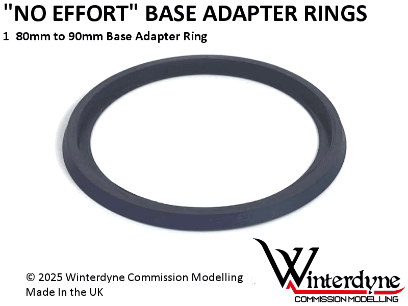 'No Effort' 80mm to 90mm Base Adapter Ring / Converter / Extender (Warhammer ...