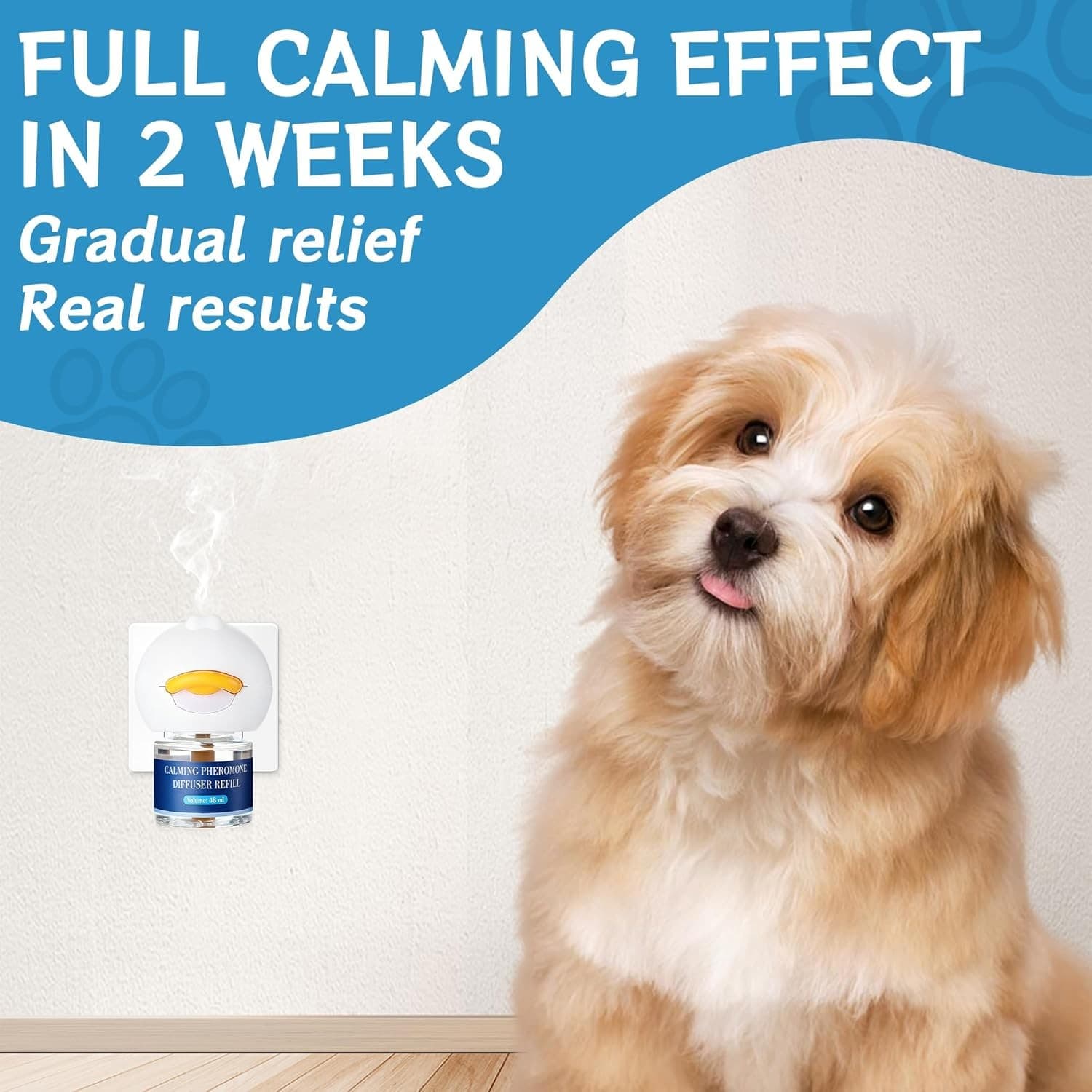 6-In-1 Dog Calming Pheromone Diffuser (2 Plug in + 4 Refills)| Relief Anxiety, view 2