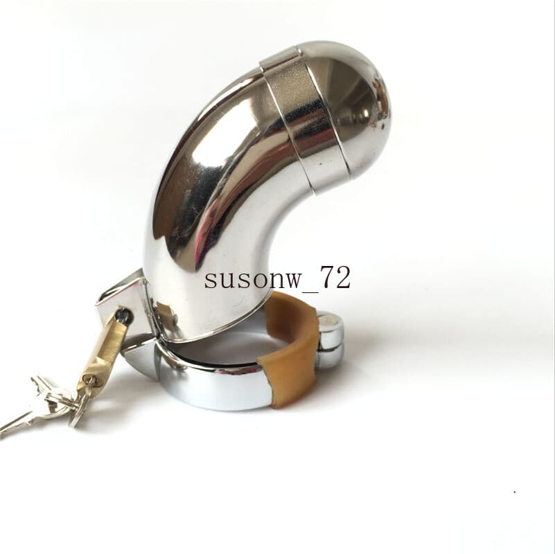 Large Male Stainless Steel Enclosed Bird Cage with Cover Chastity Belt Device