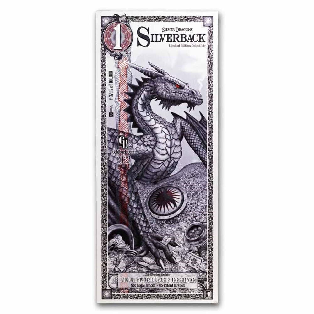 2024 1 Silverback Silver Note Silver Dragon - Red