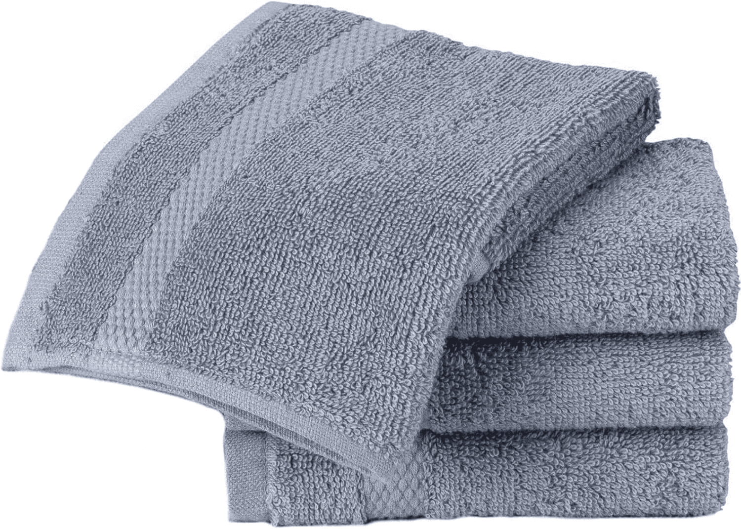 Face Cloth Set of 4| Egyptian Combed Cotton| 30cm x 30cm Wash Cloth Flannel