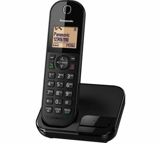 Panasonic Digital Cordless Phone| Call Blocker| LCD Screen| Black| KX-TGC410EB