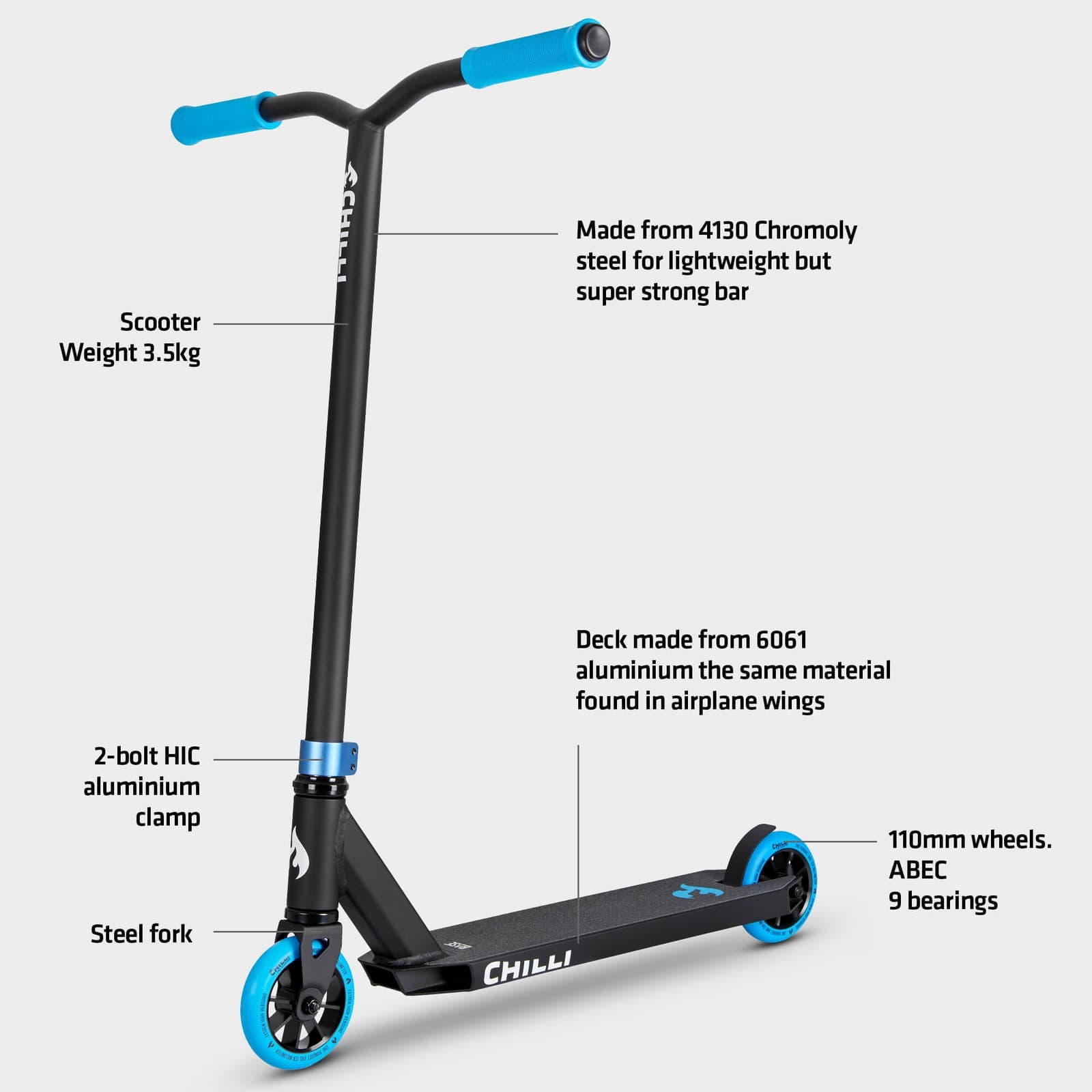 Base Stunt Scooter: Black and Blue view 2