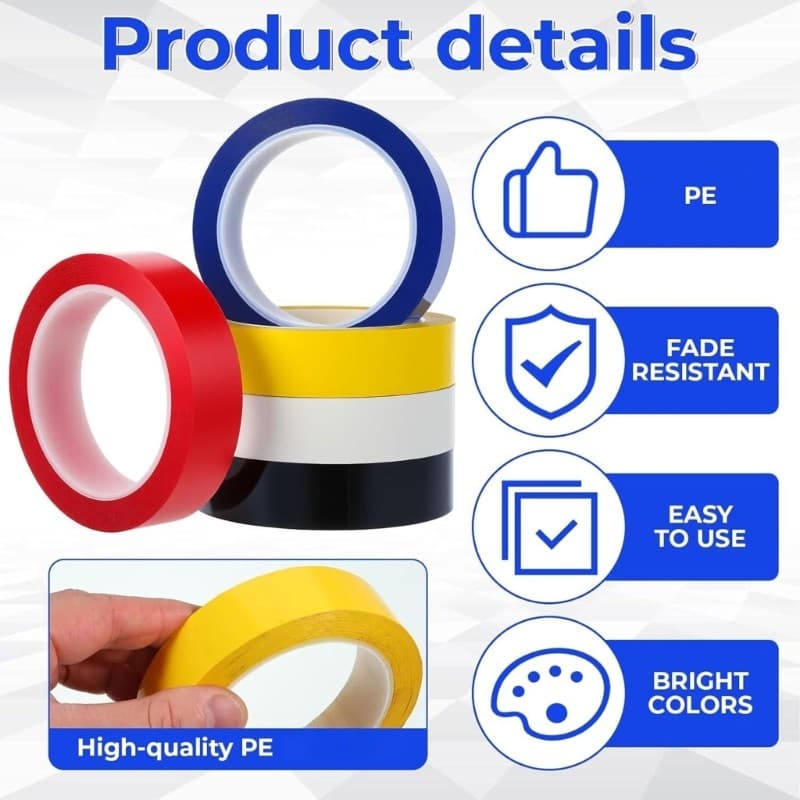 Bright Athletic Floor Tape That Removes Cleanly After Use