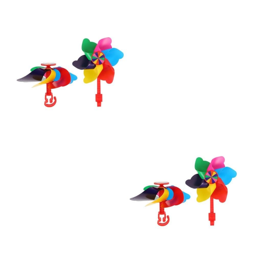 2pcs Colorful Windmill Decoration Toy Kids Windmill Toy for Bicycles Scooter