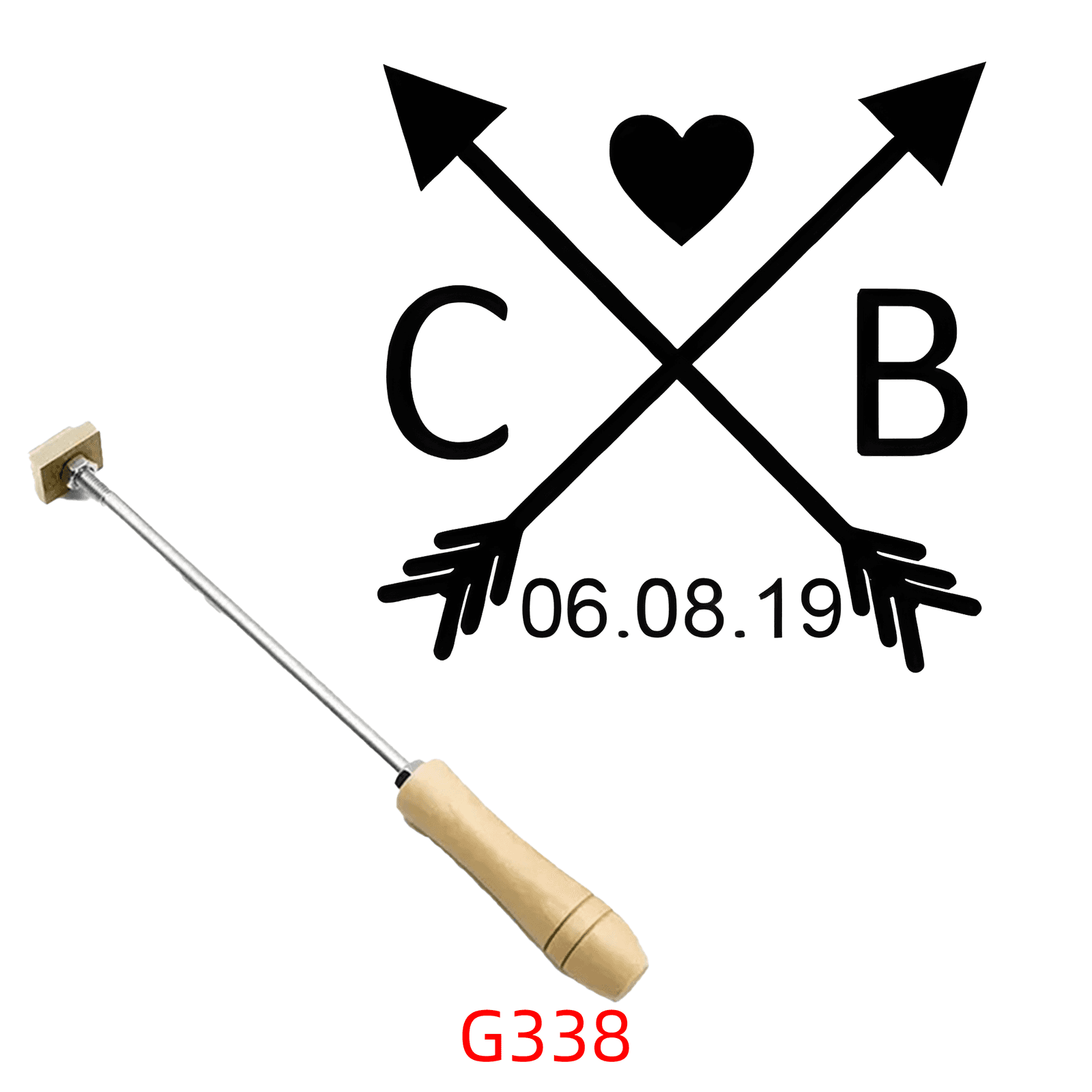 Personalized Custom Hot Brass Stamp with Handle For food Bread G308-G339