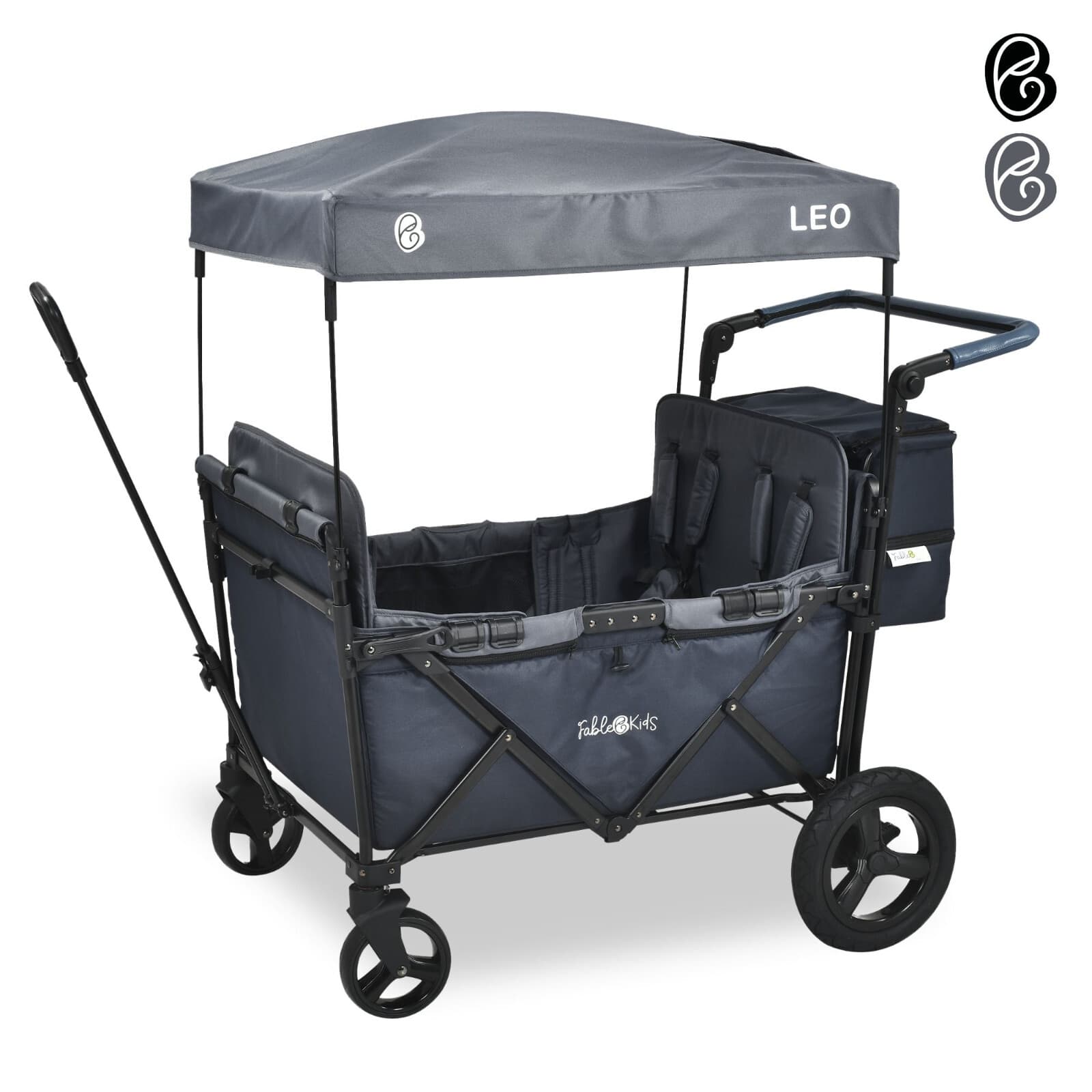 FableKids LEO X4Plus Foldable Cart with Roof Garden Cart Trolley Blueberry Blue